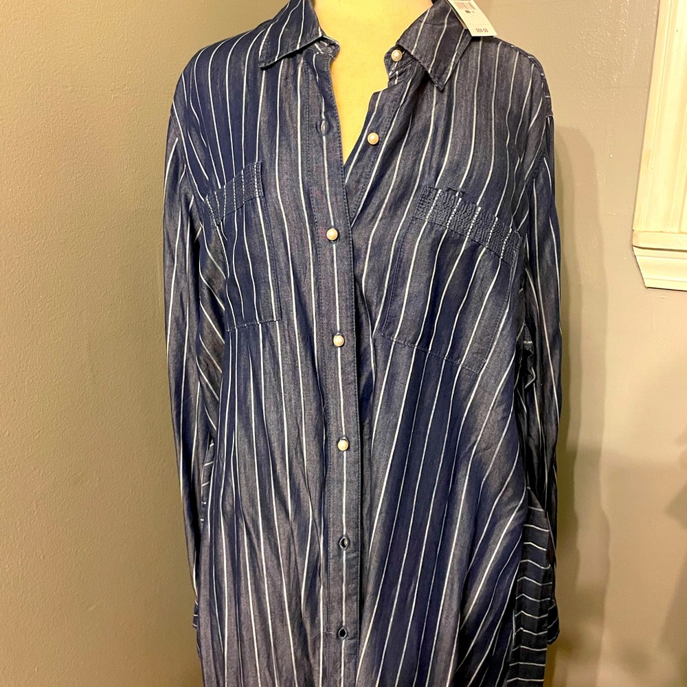 Ashley Stewart NWT dress with belt @ Pearl buttons